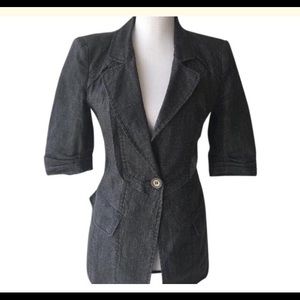 Nanette Lepore Gray One Button Jacket / Size 4
